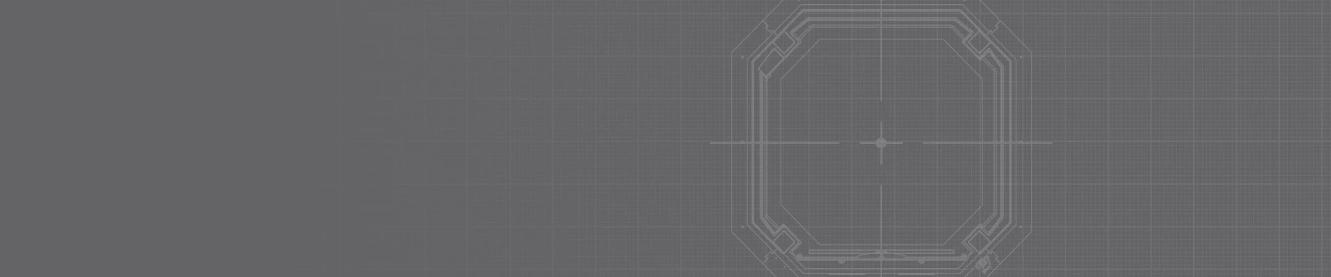 Light gray architectural drawings of Vuelift octagonal panoramic home elevator.