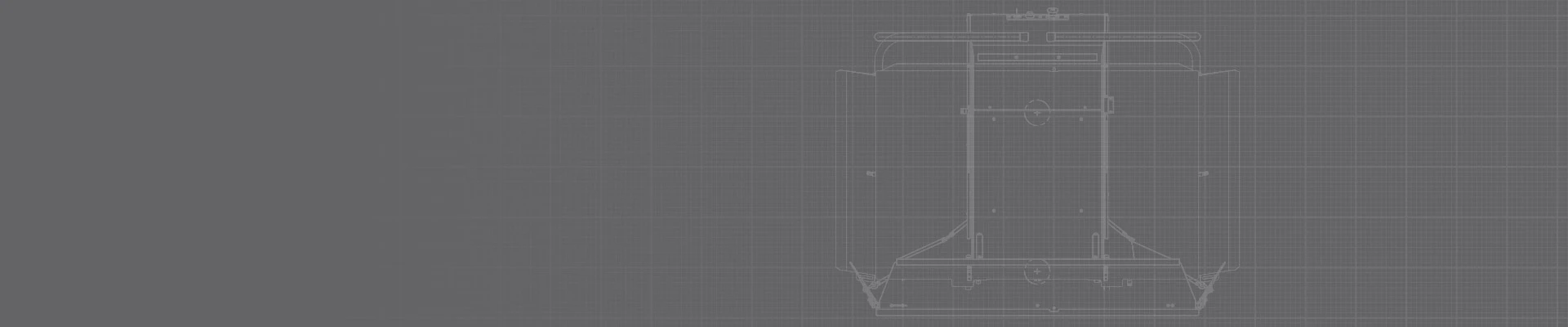 Grayscale architectural drawings for a incline platform lift against a gridded background.