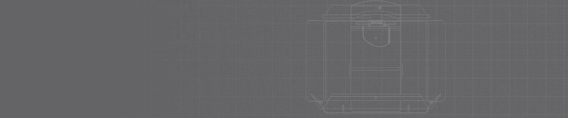 Grayscale architectural drawings for a incline platform lift against a gridded background.