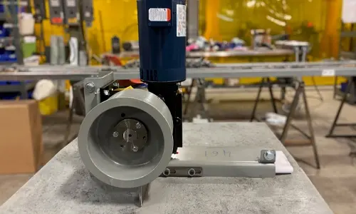 The winding drum hardware of a material lift.